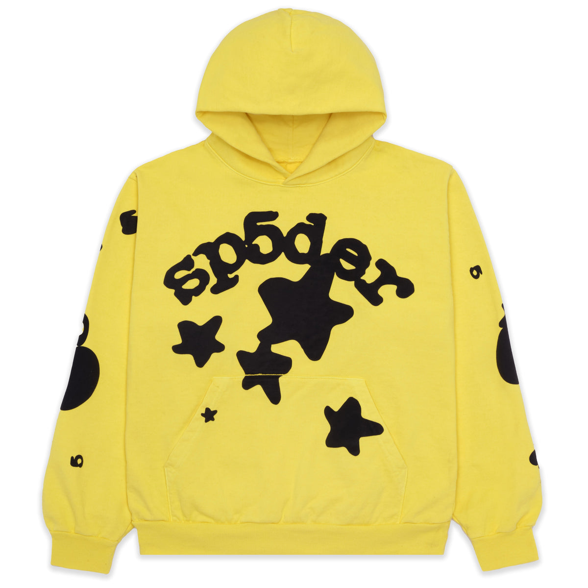 Oversized Fleece Hoodie | Yellow Fleece Hoodie | Sp5der