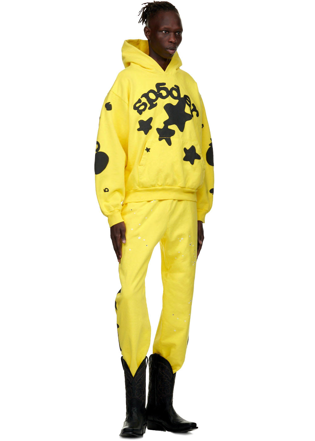 Oversized Fleece Hoodie | Yellow Fleece Hoodie | Sp5der