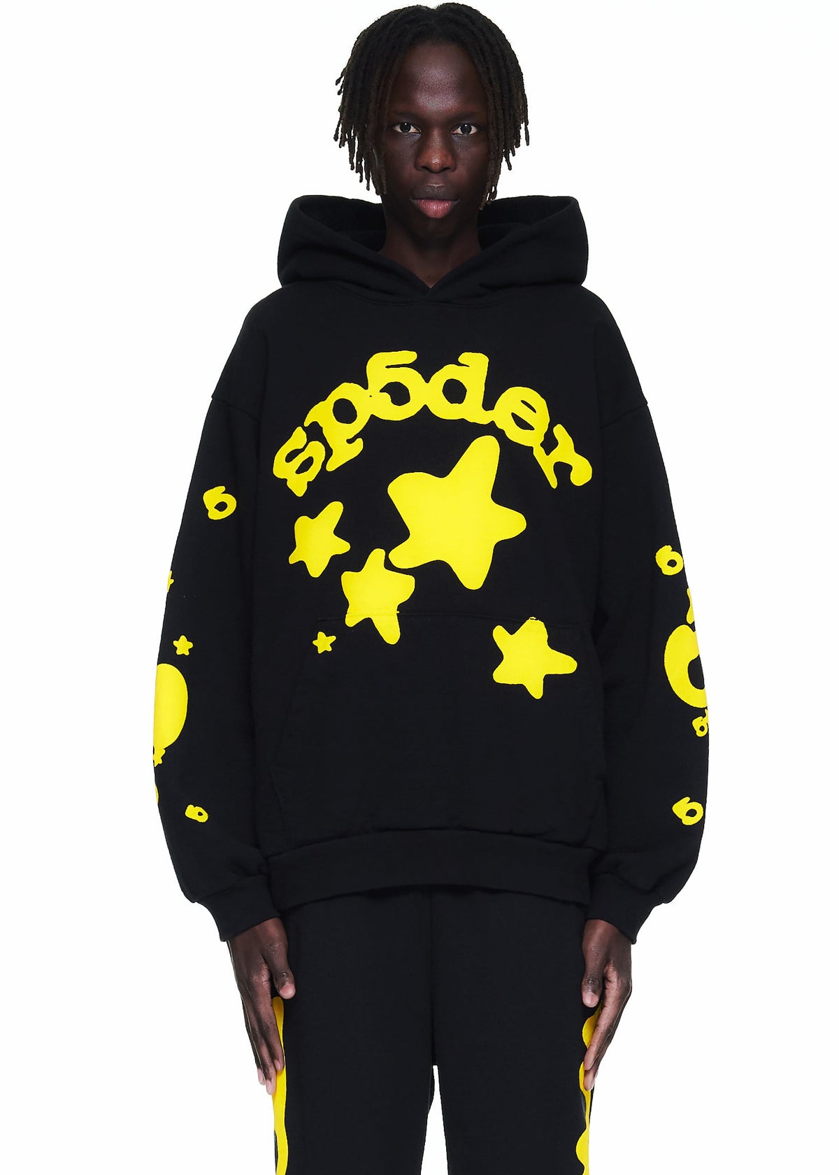 Star Print Hoodie | Black Print Hoodie | Sp5der