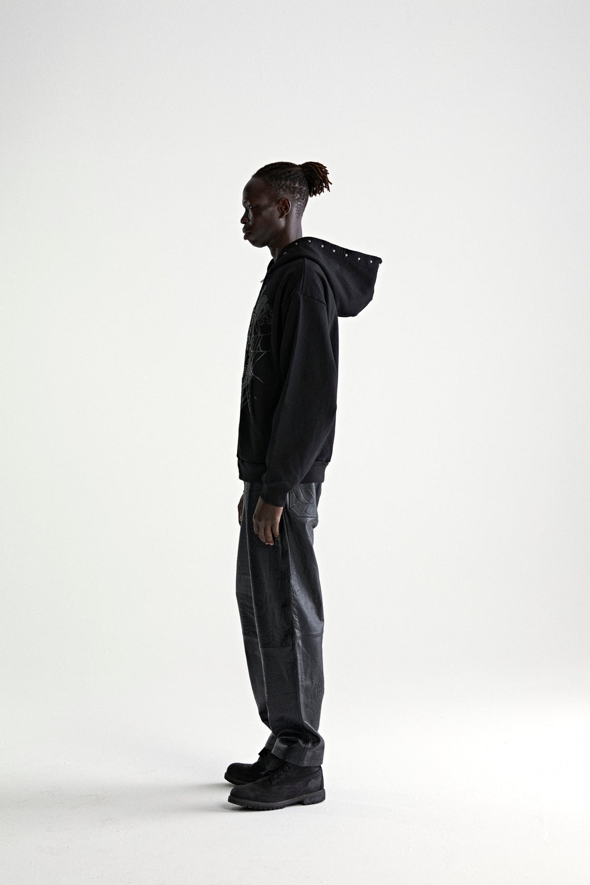 OG WEB STUDDED ZIP HOODIE